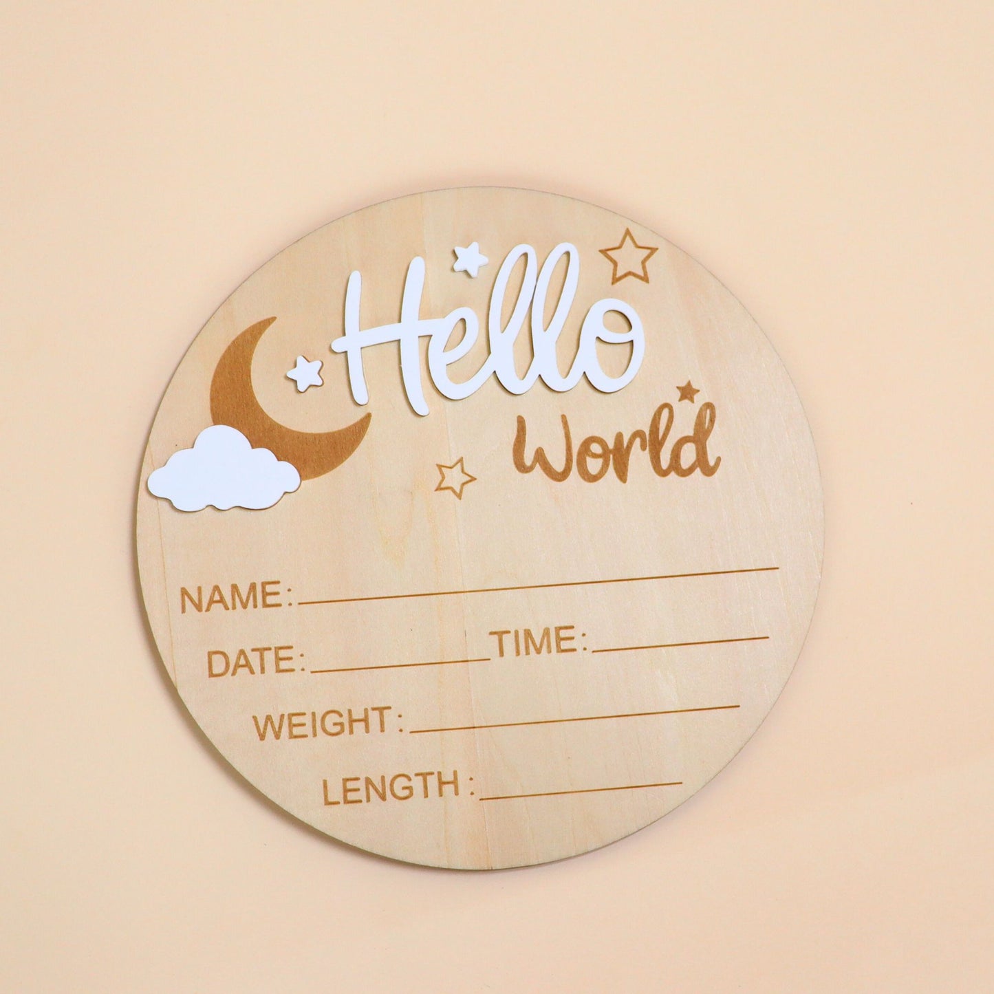 Wooden Baby Birth Announcement Sign