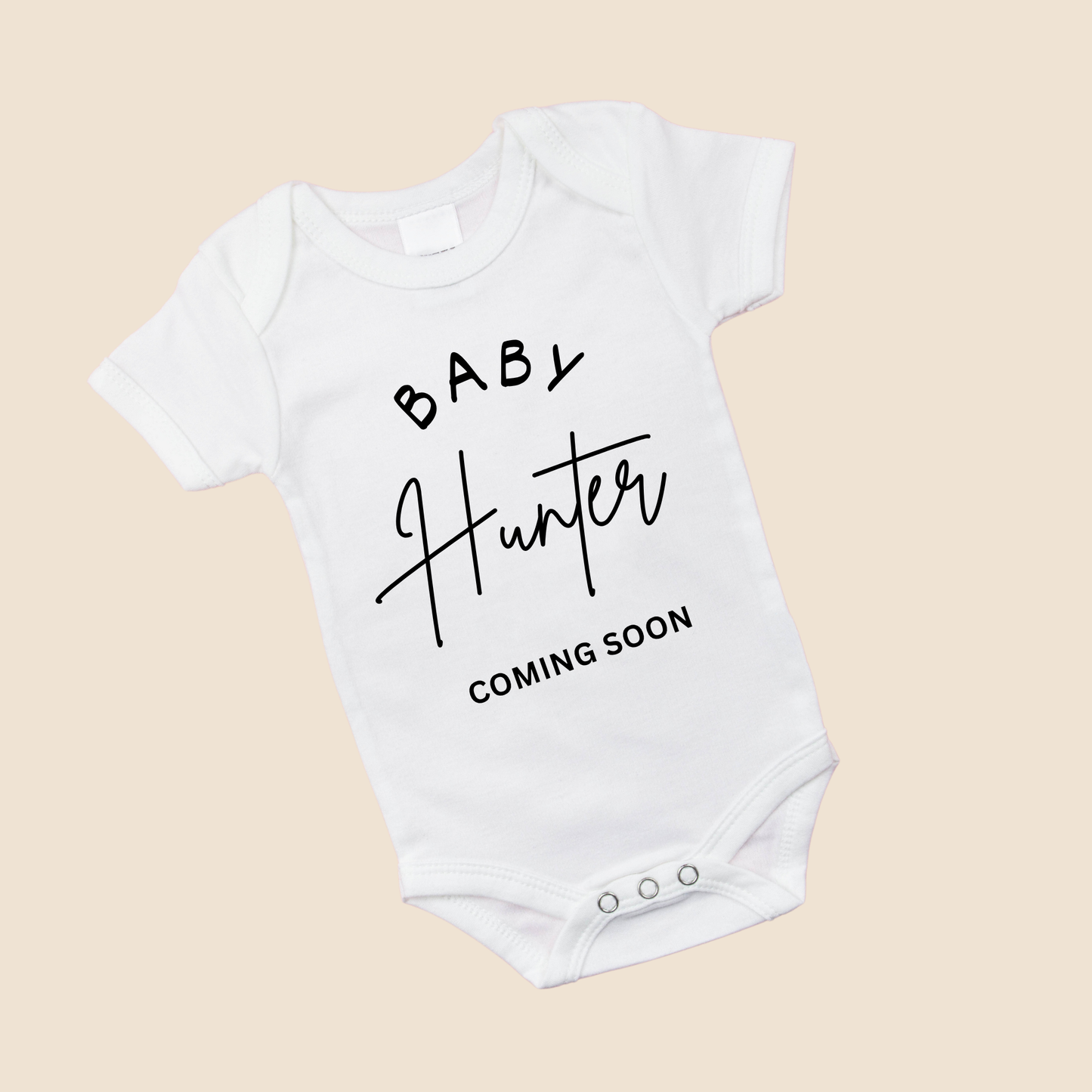 Custom Name Baby Bodysuit Pregnancy Announcement
