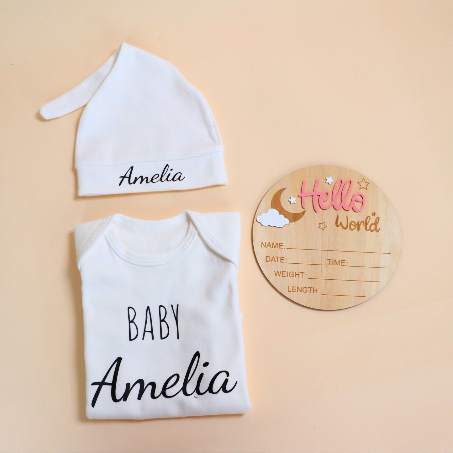 Wooden Baby Birth Announcement Sign