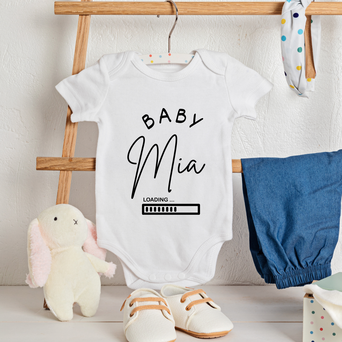 Custom Name Baby Bodysuit Pregnancy Announcement