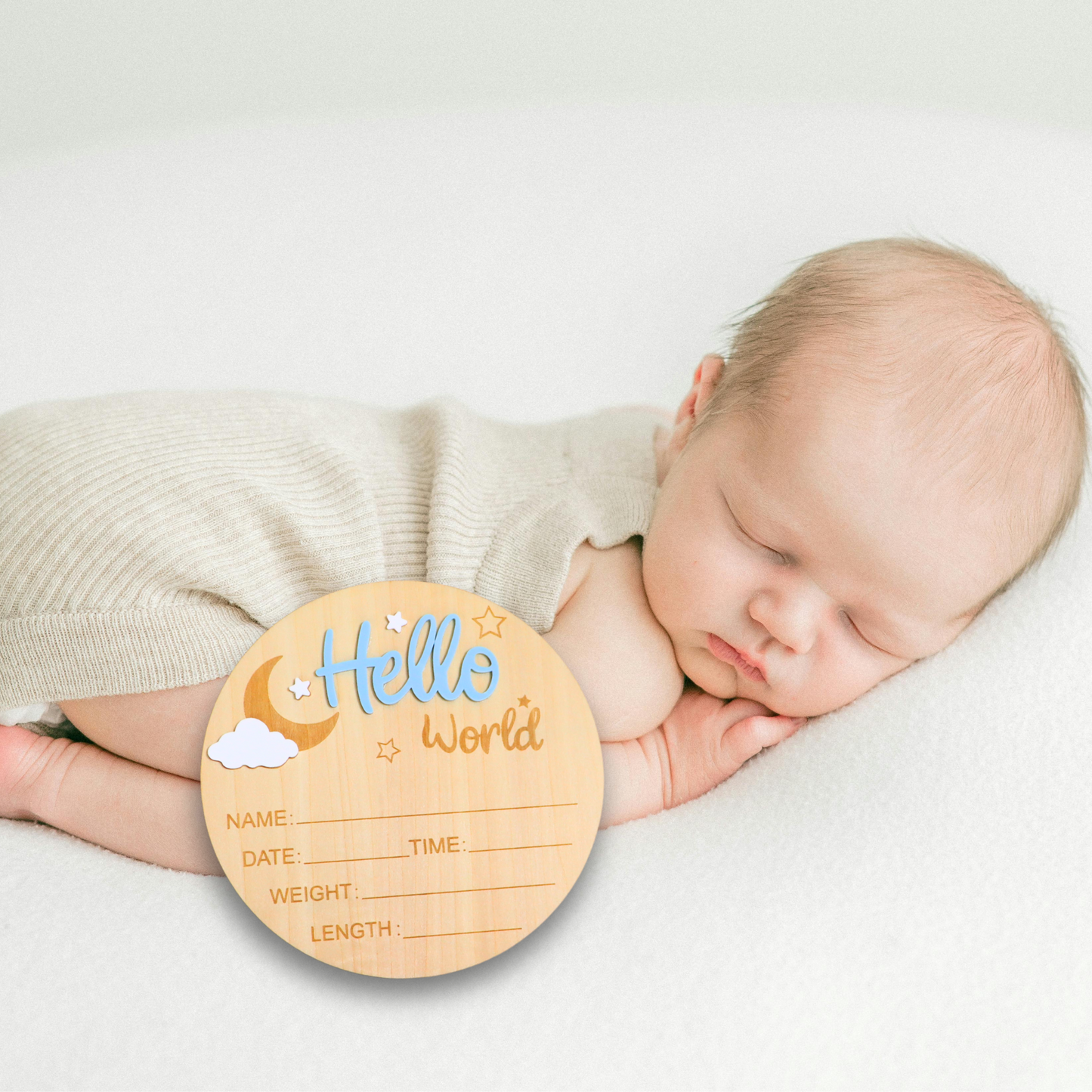 Wooden Baby Birth Announcement Sign