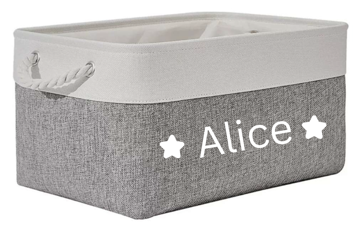 Personalized Fabric Storage Basket