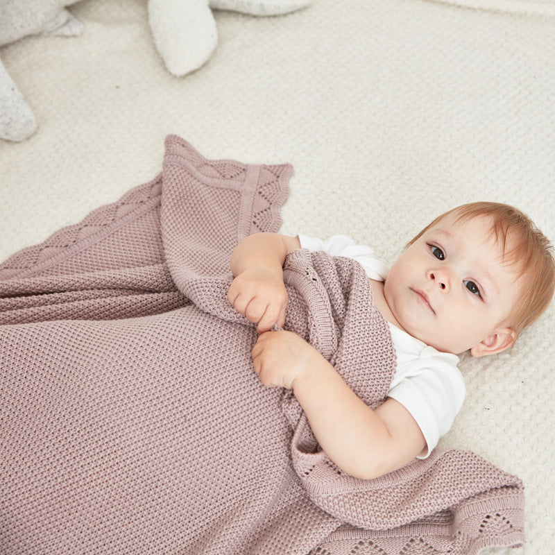 Hand Embroidery Knit Baby Blanket