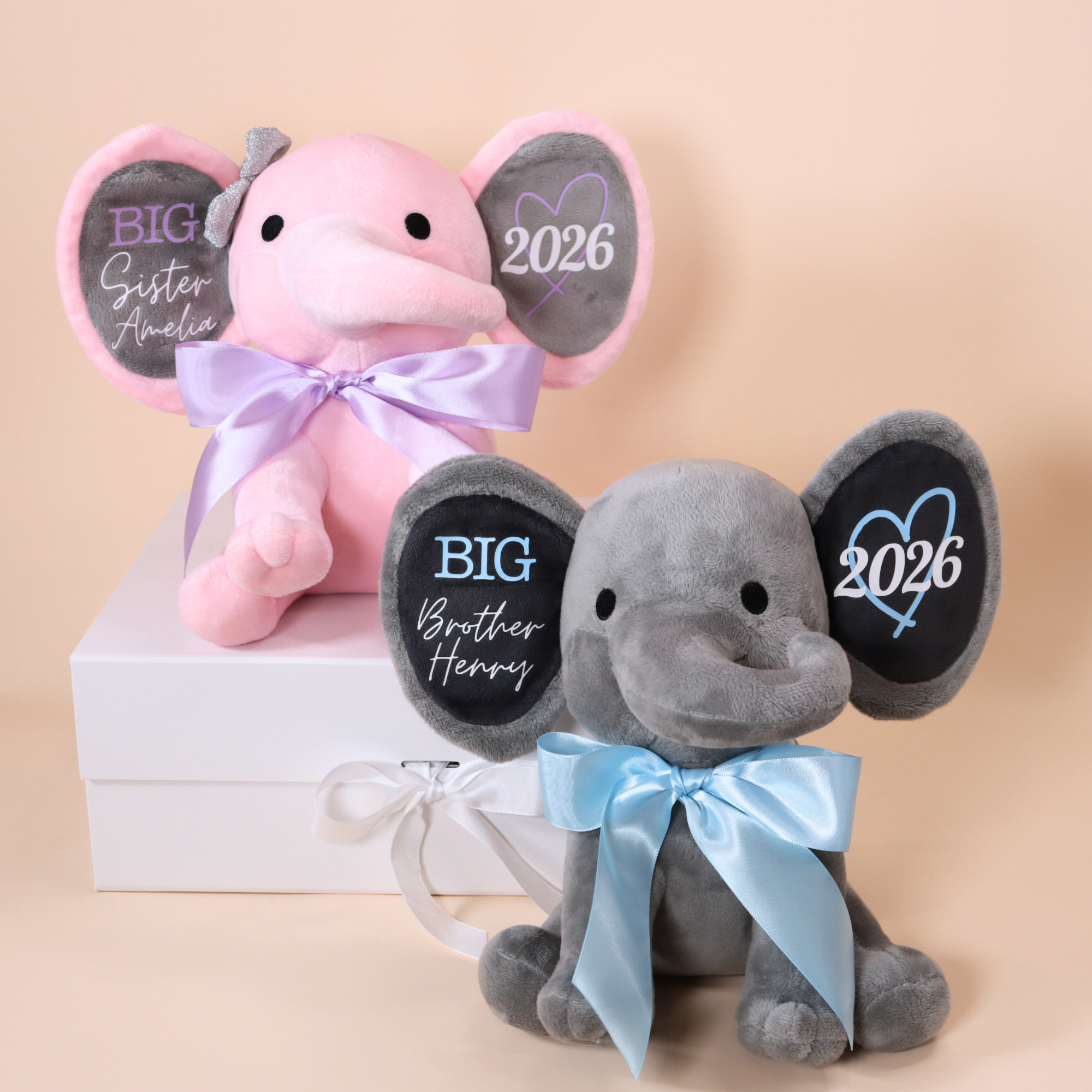 Personalized Big Brother/Sister Elephant Plush
