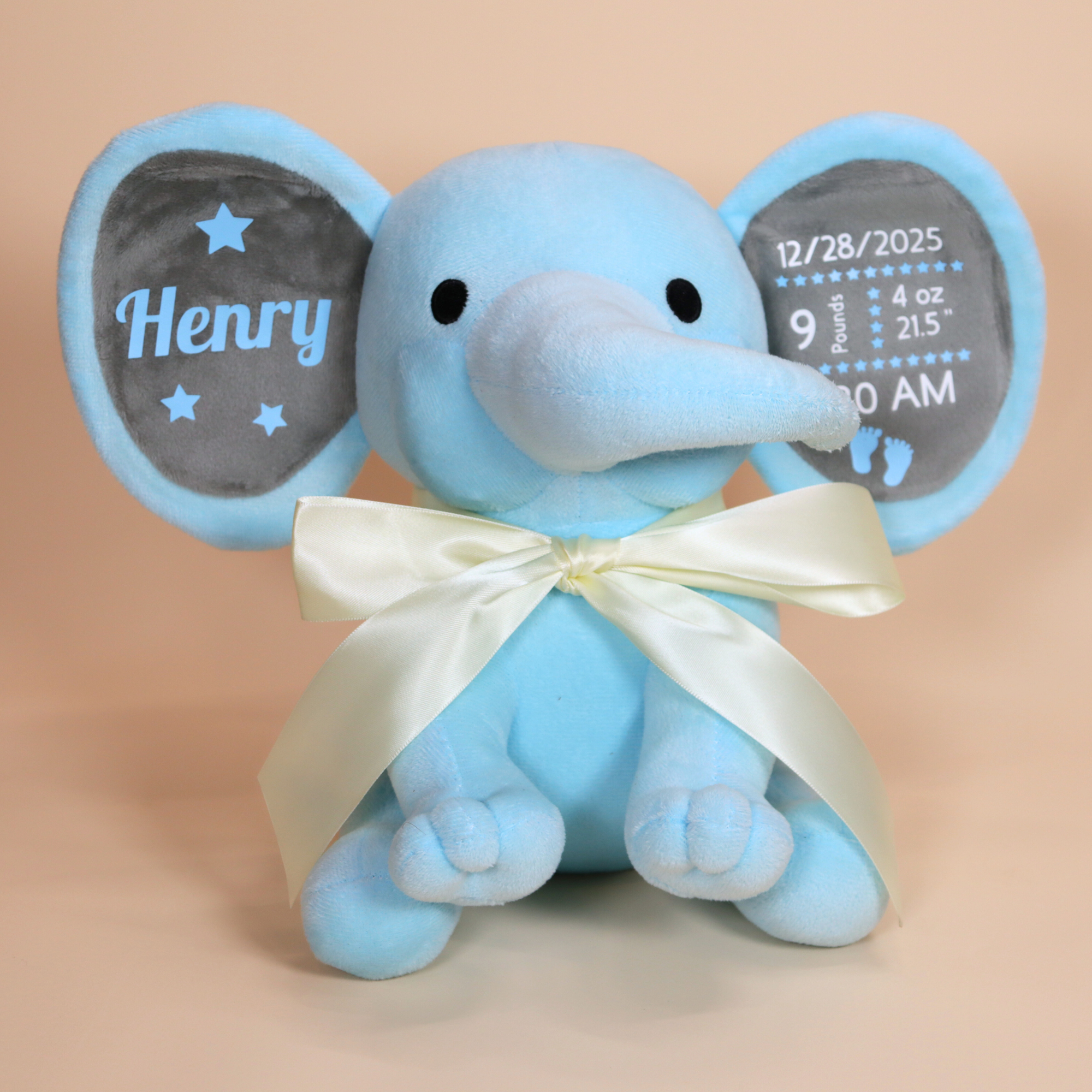 Personalized Birth Stats Elephant