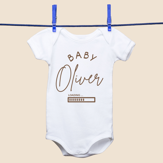 Custom Name Baby Bodysuit Pregnancy Announcement
