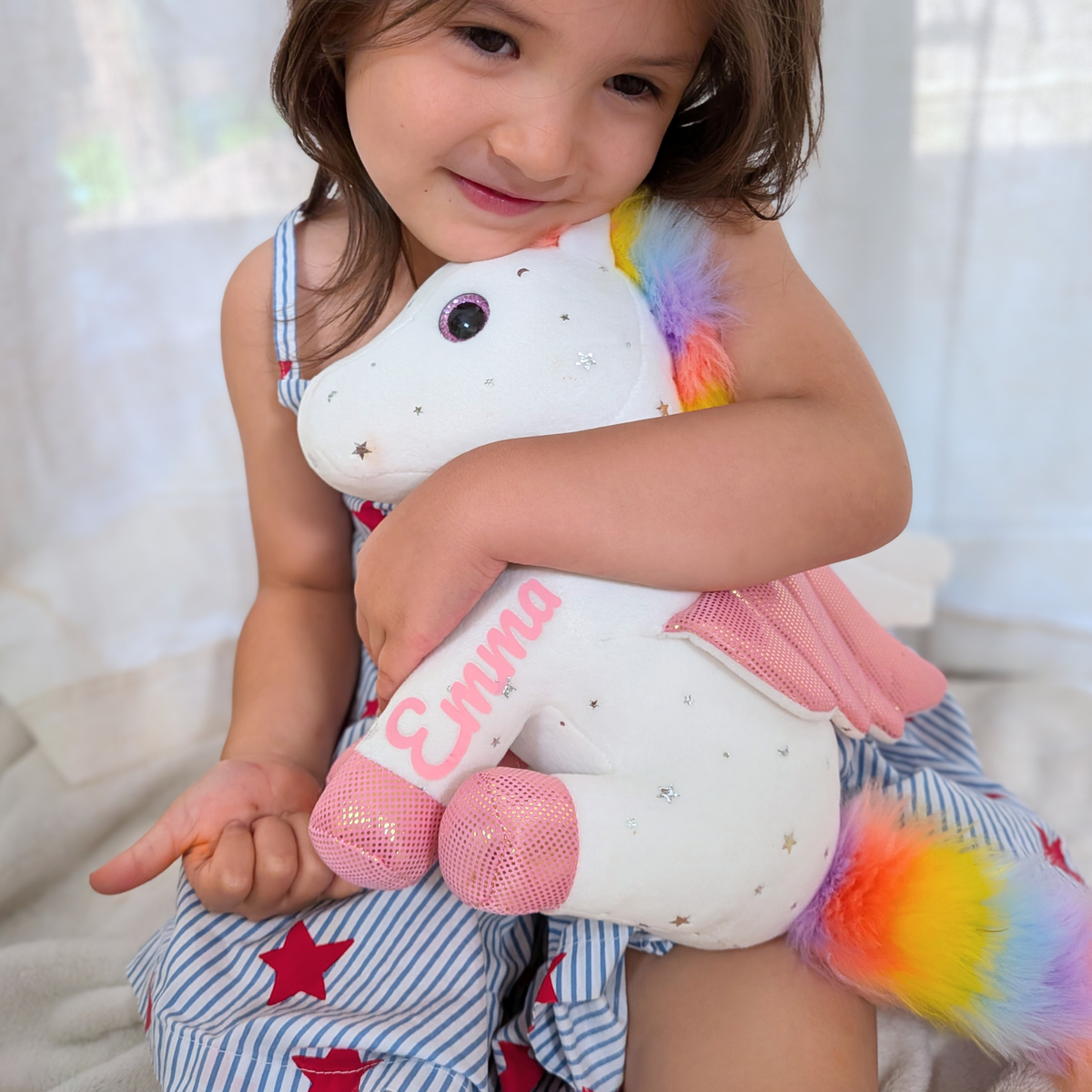 Personalized Rainbow Unicorn Plush