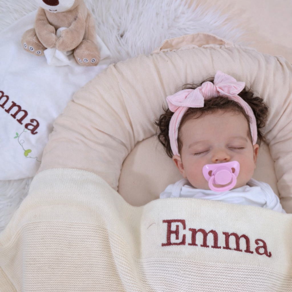 Knitted Personalised Baby Blanket