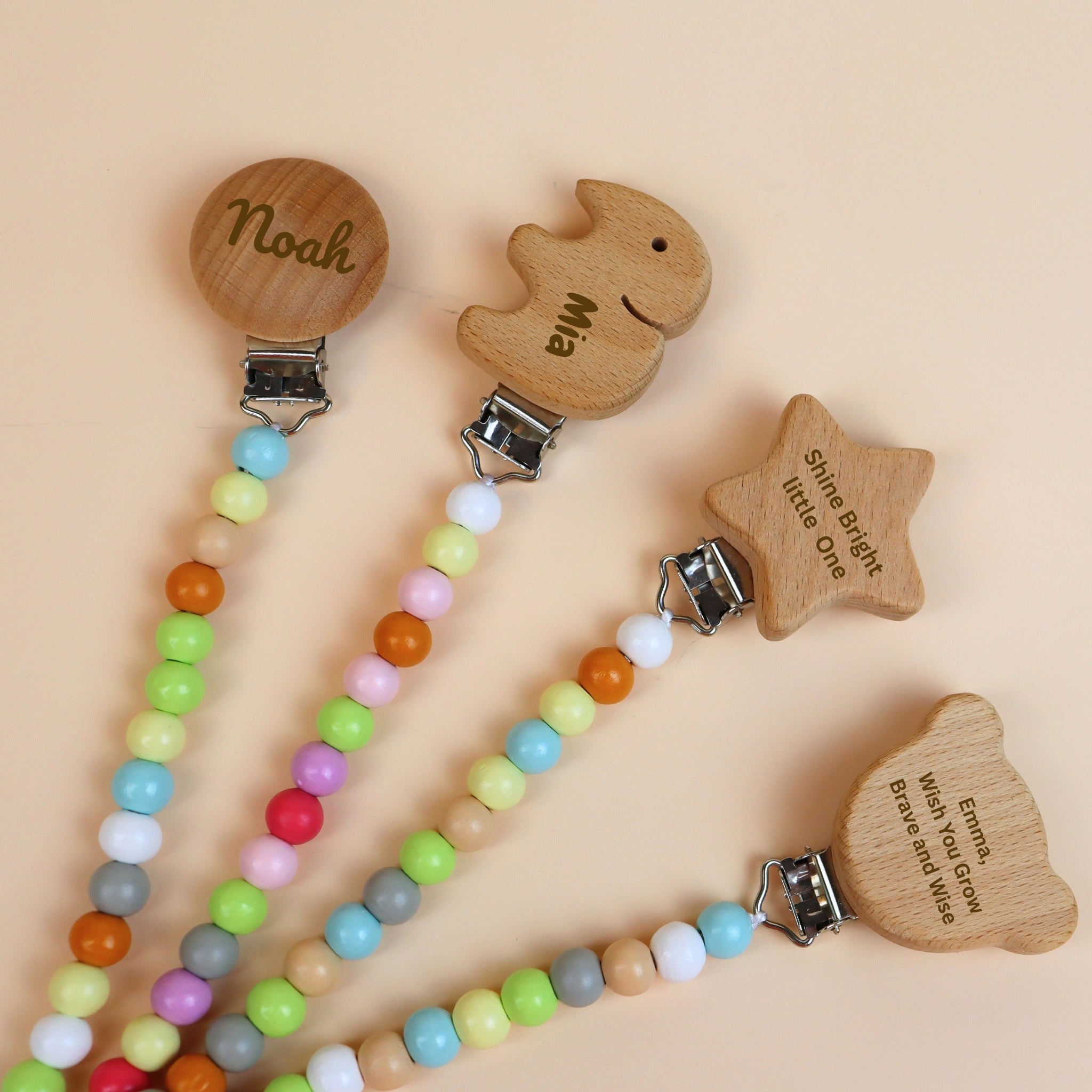 Personalized Baby Pacifier Clip
