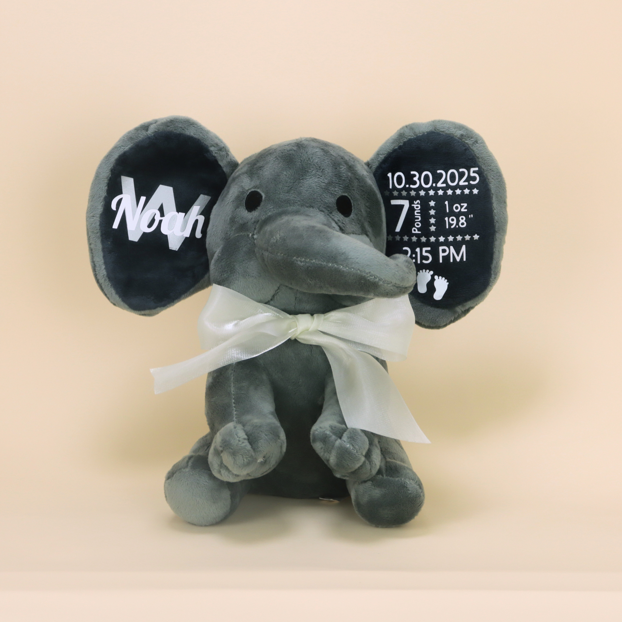 Personalized Birth Announcement Elephant