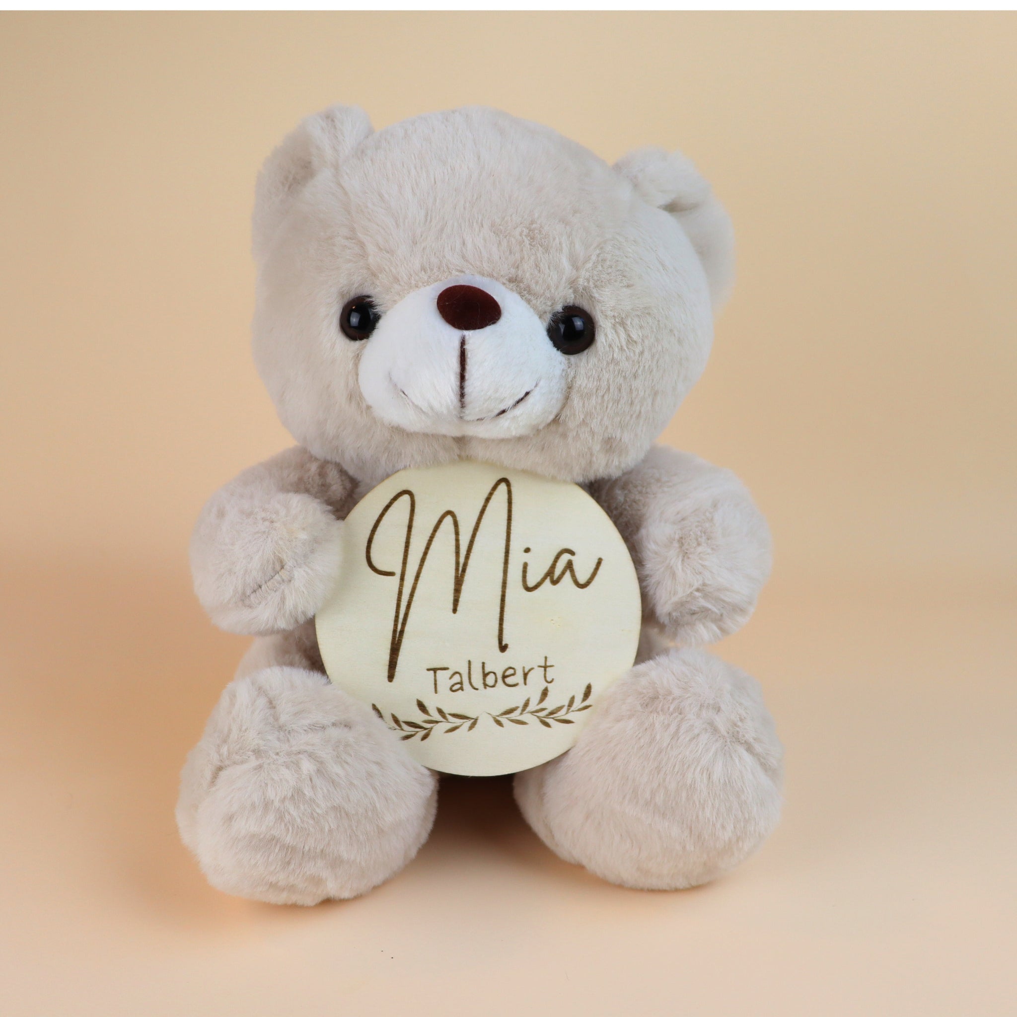 Teddy Bear with Baby Name Birth Sign