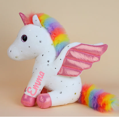 Personalized Rainbow Unicorn Plush