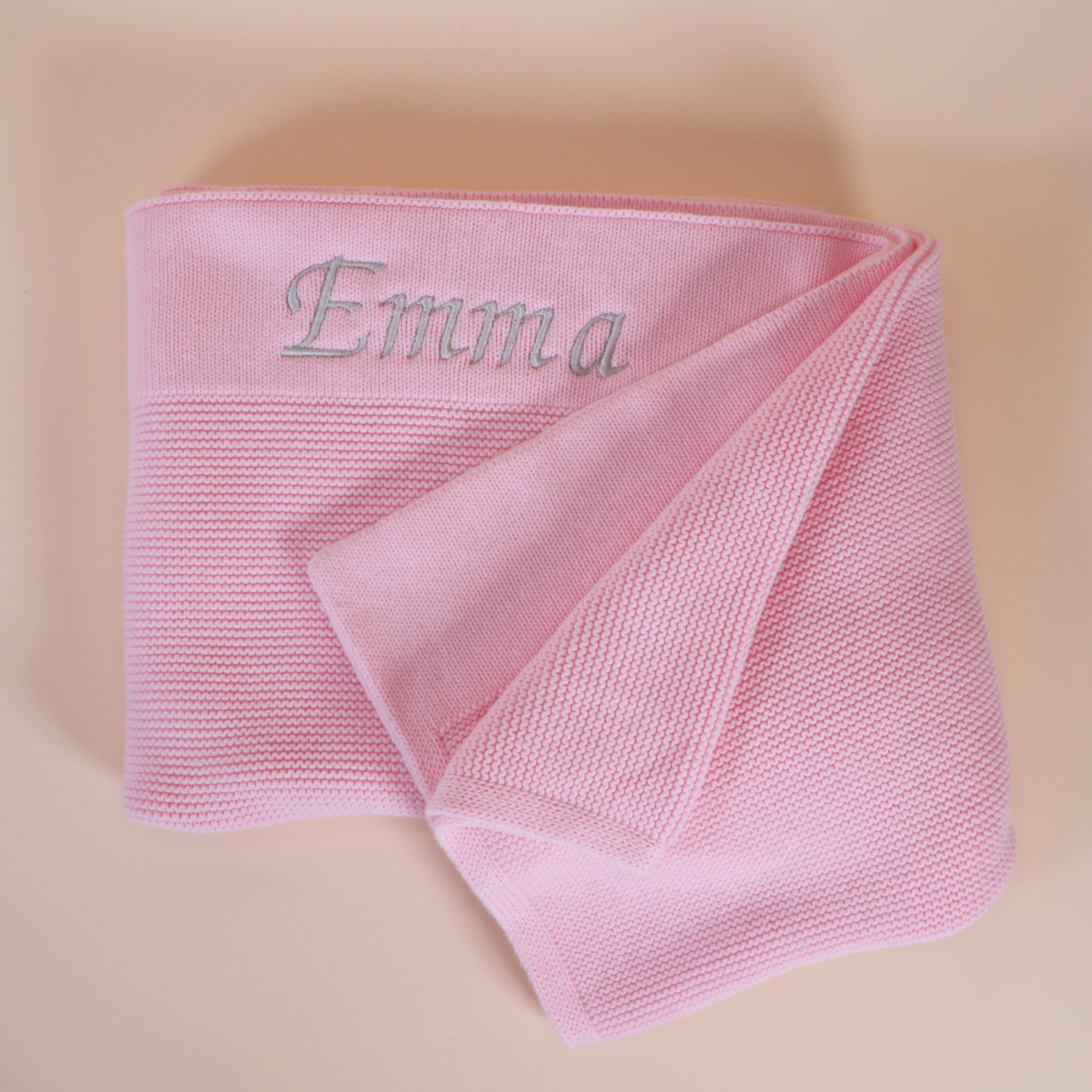 Knitted Personalised Baby Blanket