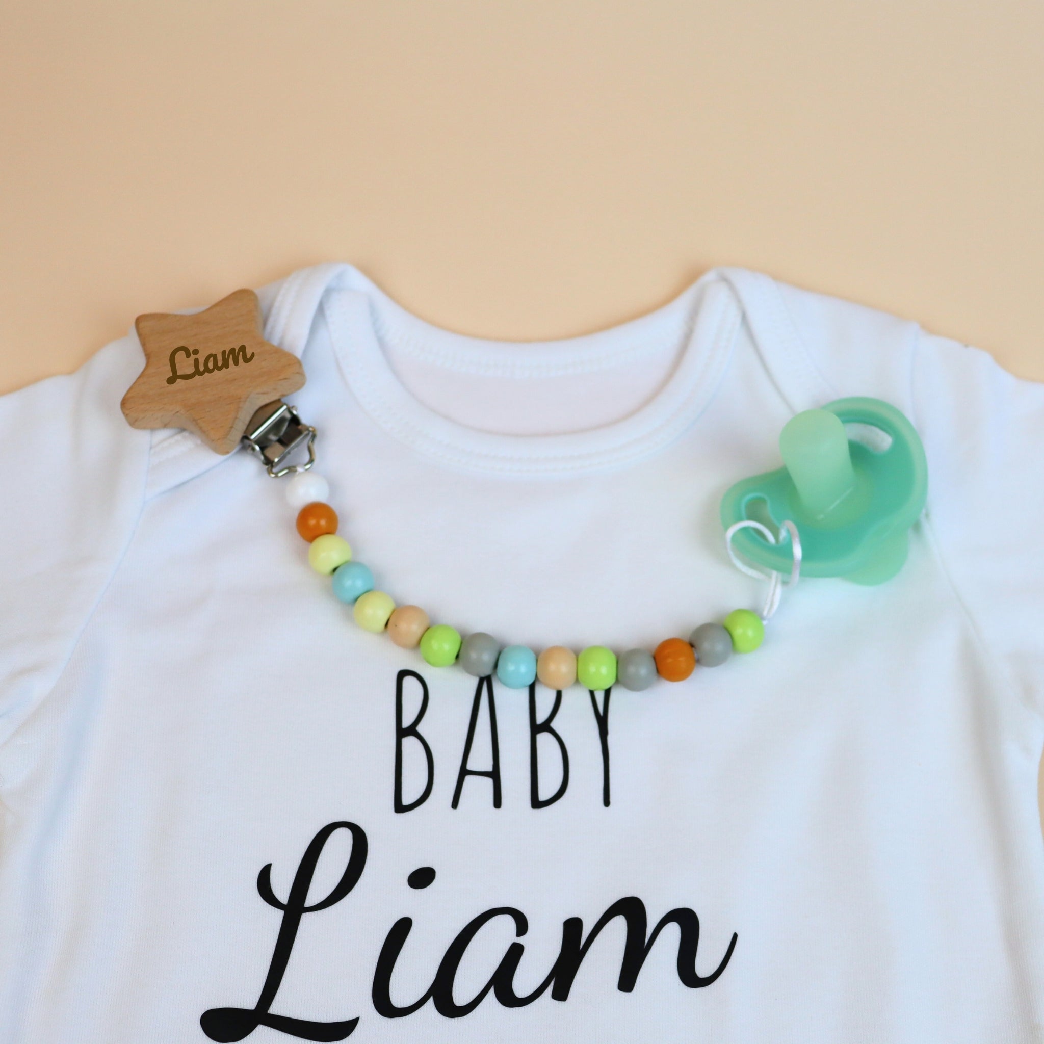 Personalized Baby Pacifier Clip