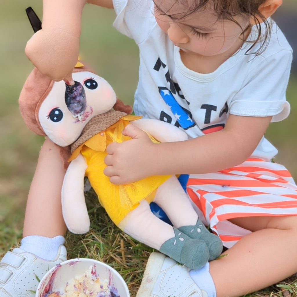 Personalized Sunflower & Rosebud Dolls