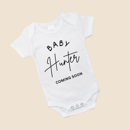 Custom Name Baby Bodysuit Pregnancy Announcement
