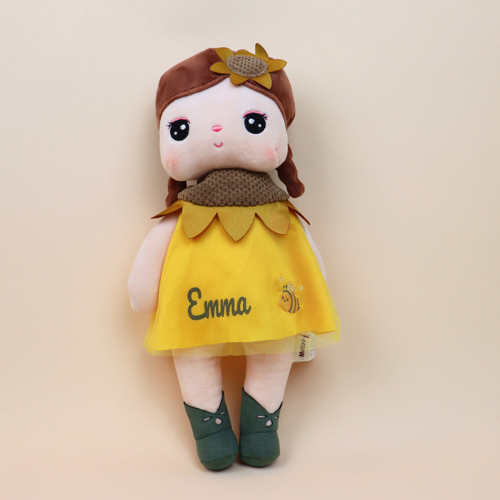 Personalized Sunflower & Rosebud Dolls