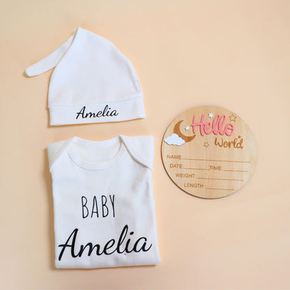 Wooden Baby Birth Announcement Sign