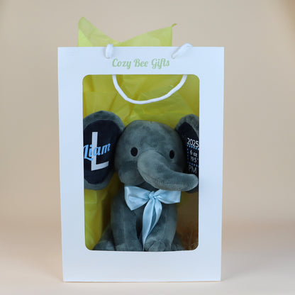 Personalized Birth Announcement Elephant
