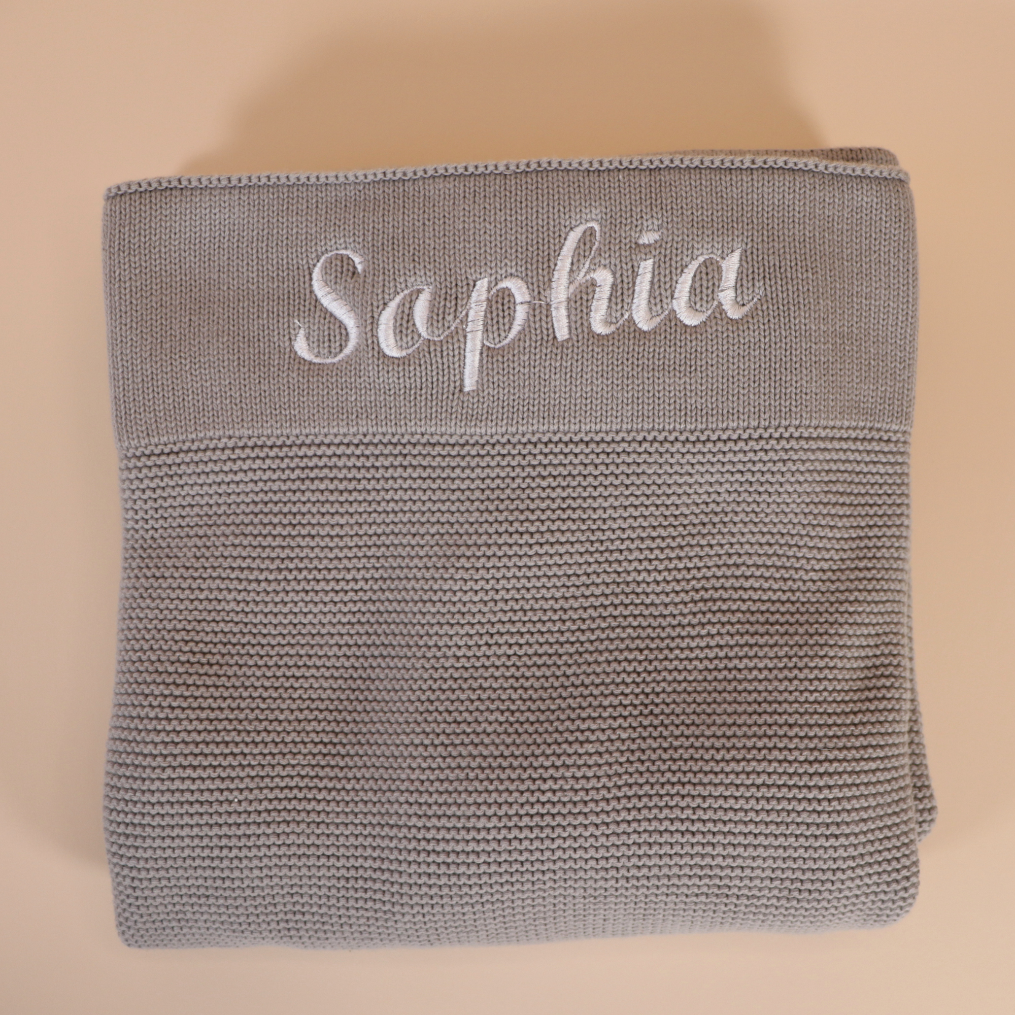 Knitted Personalised Baby Blanket