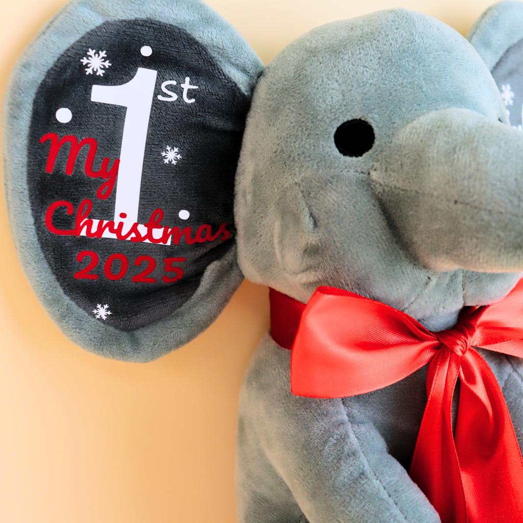 My First Christmas Baby Custom Elephant Toy Gift