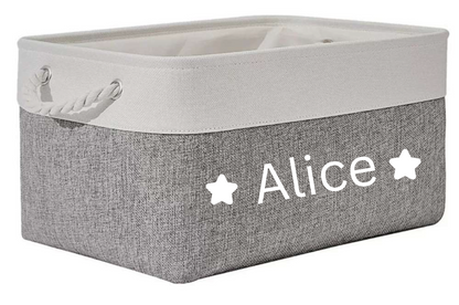 Personalized Fabric Storage Basket