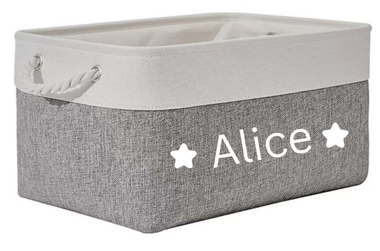 Personalized Fabric Storage Basket