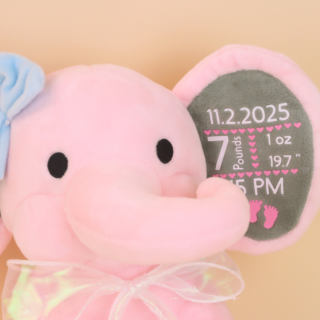Personalized Birth Stats Elephant
