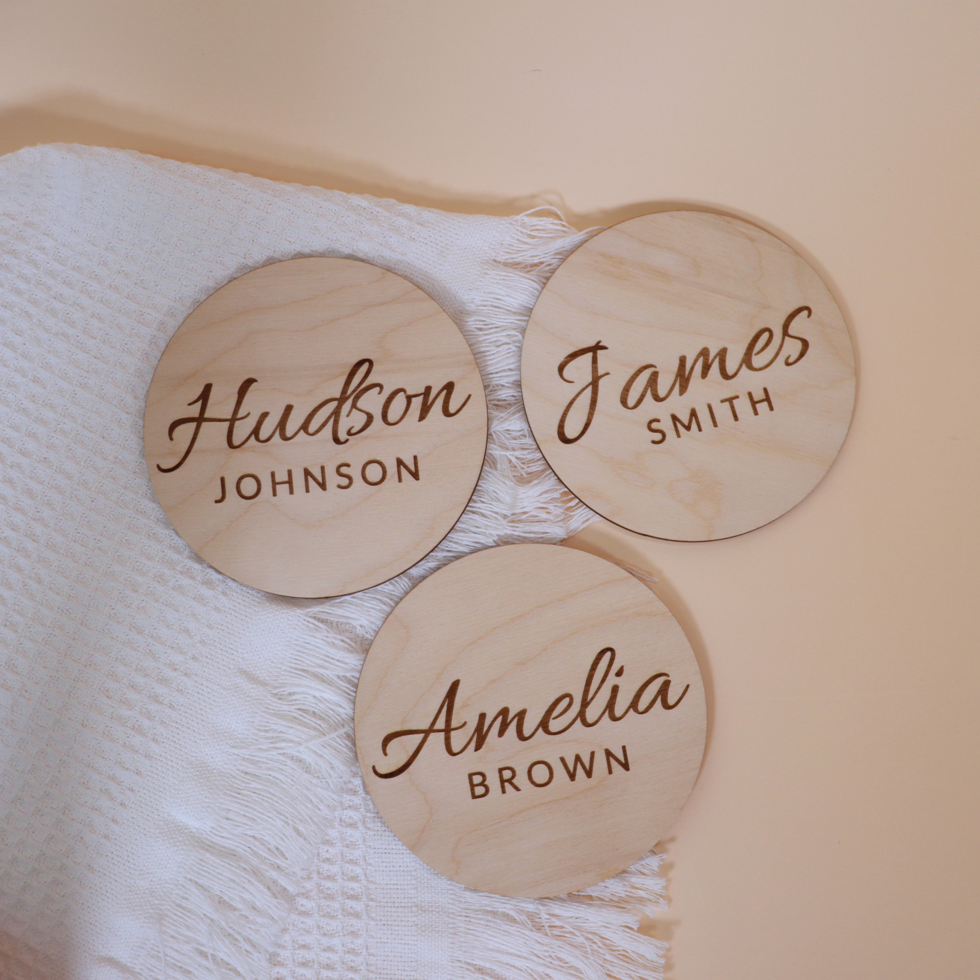 Personalized Baby Name Sign & Crochet Rattle