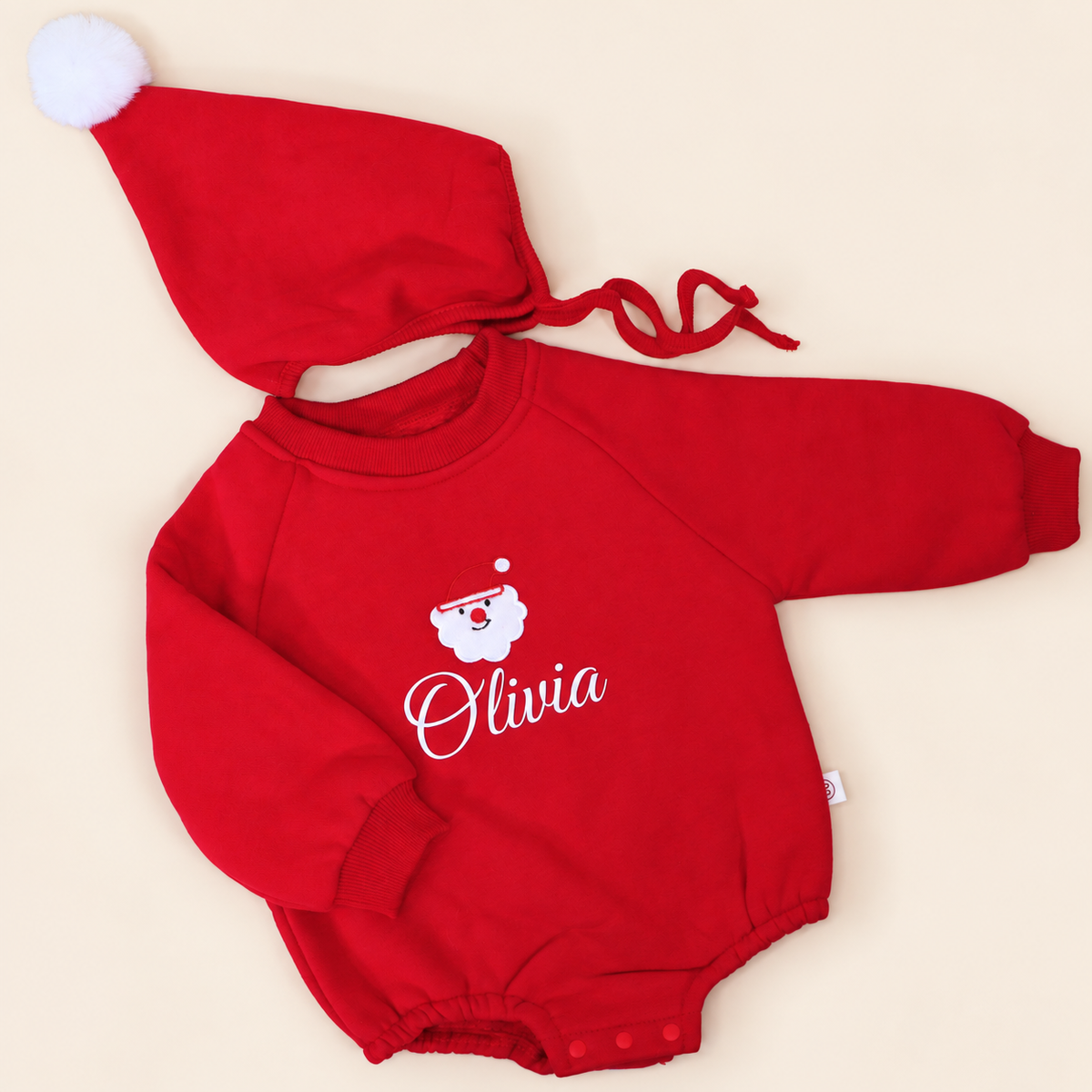 Personalized Baby Christmas Romper with Name 0-24M