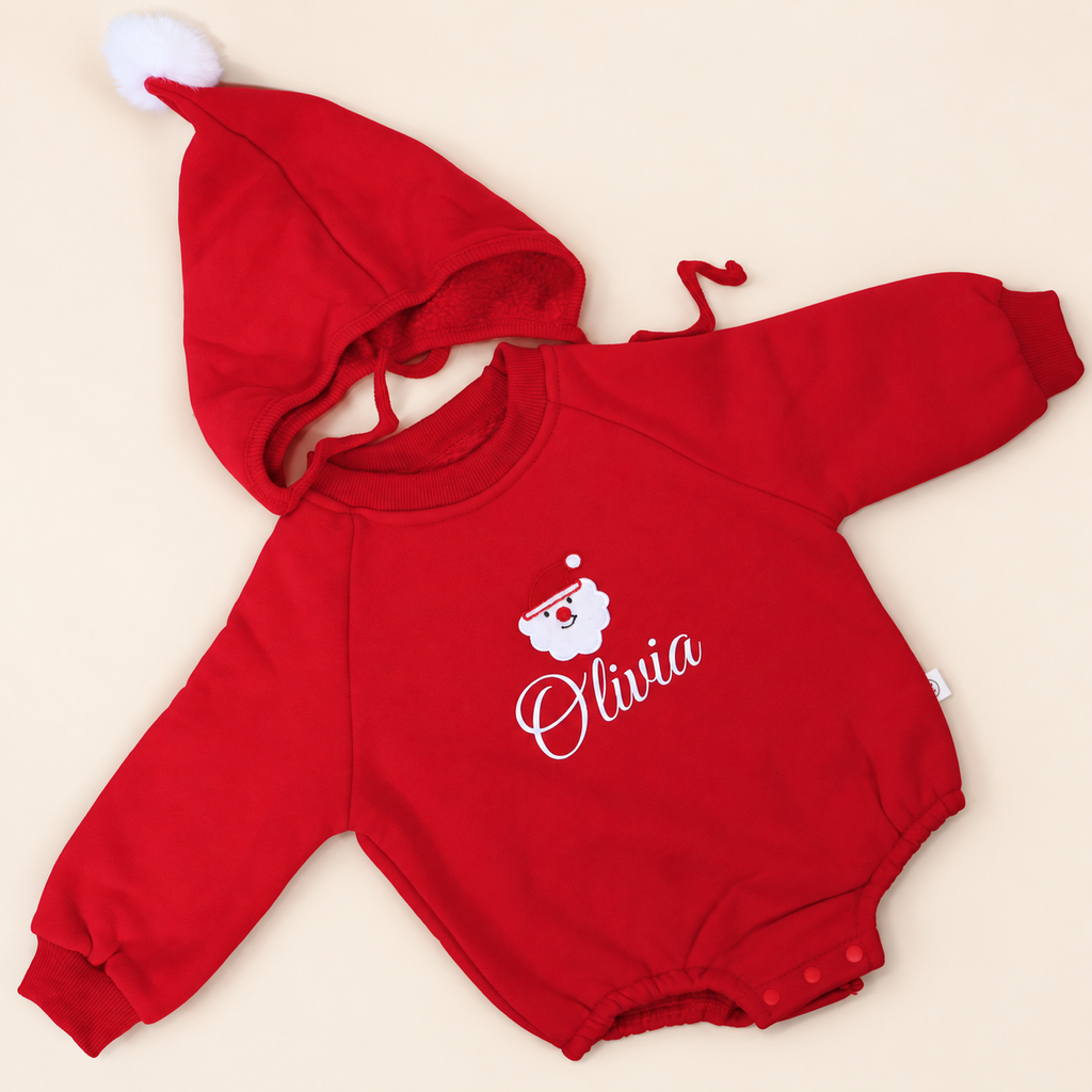 Personalized Baby Christmas Romper with Name 0-24M