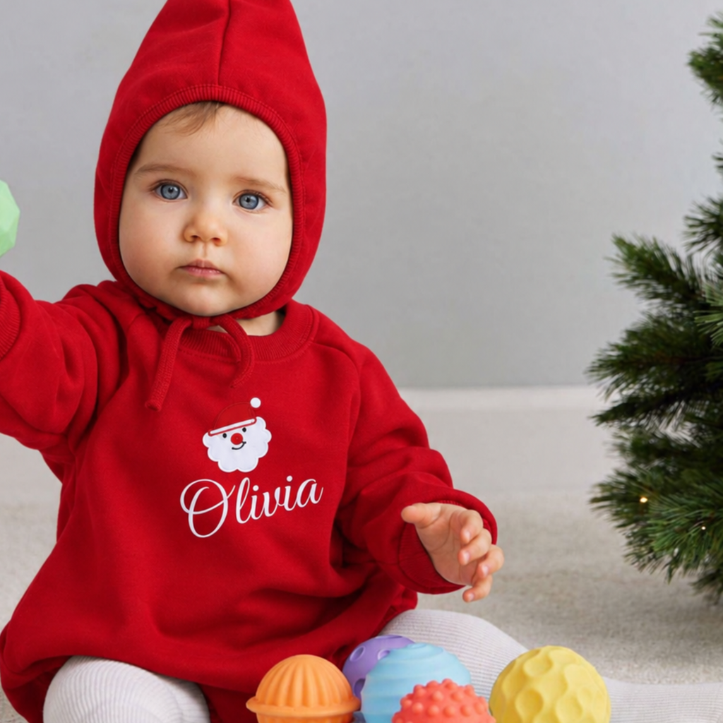 Personalized Baby Christmas Romper with Name 0-24M