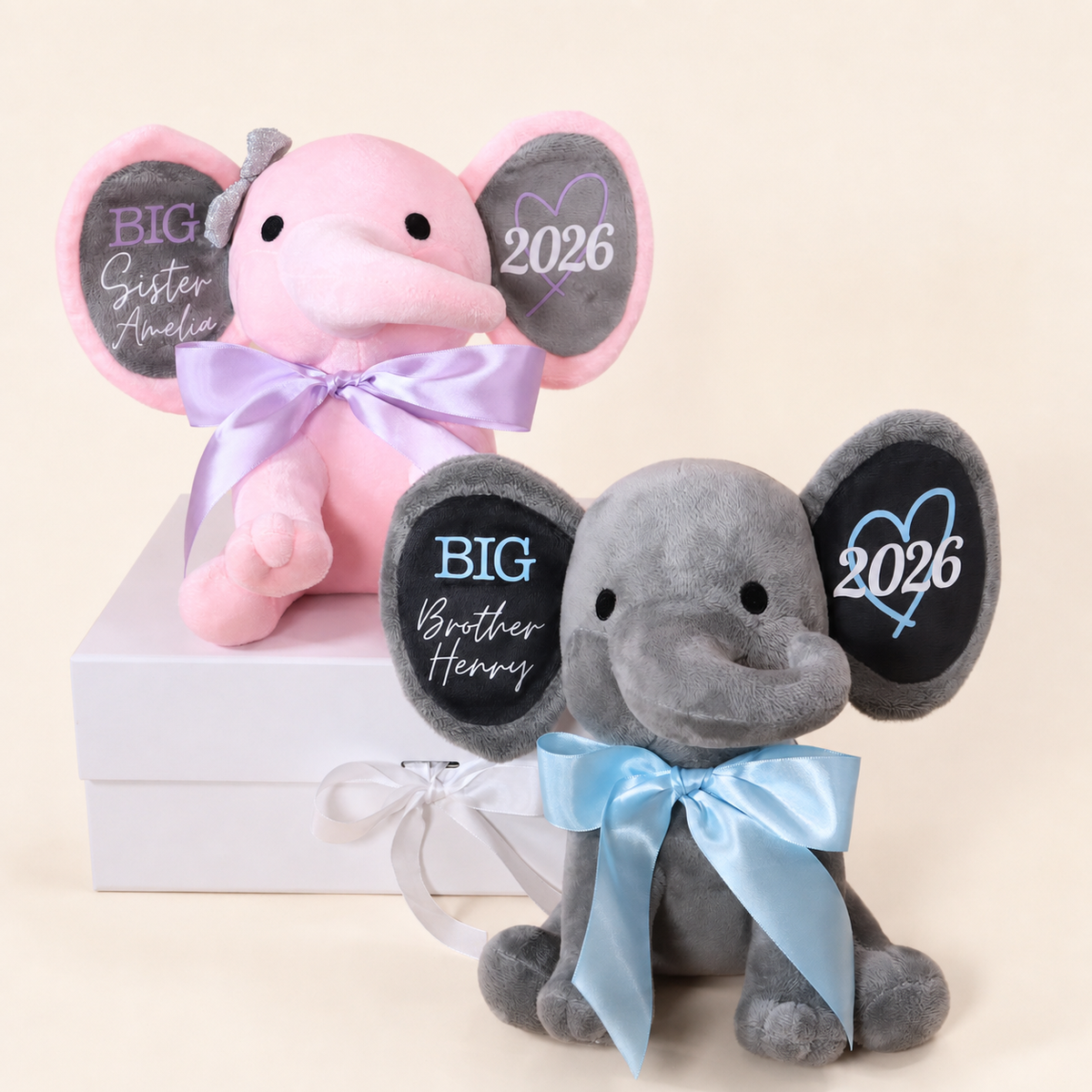 Personalized Big Brother/Sister Elephant Plush