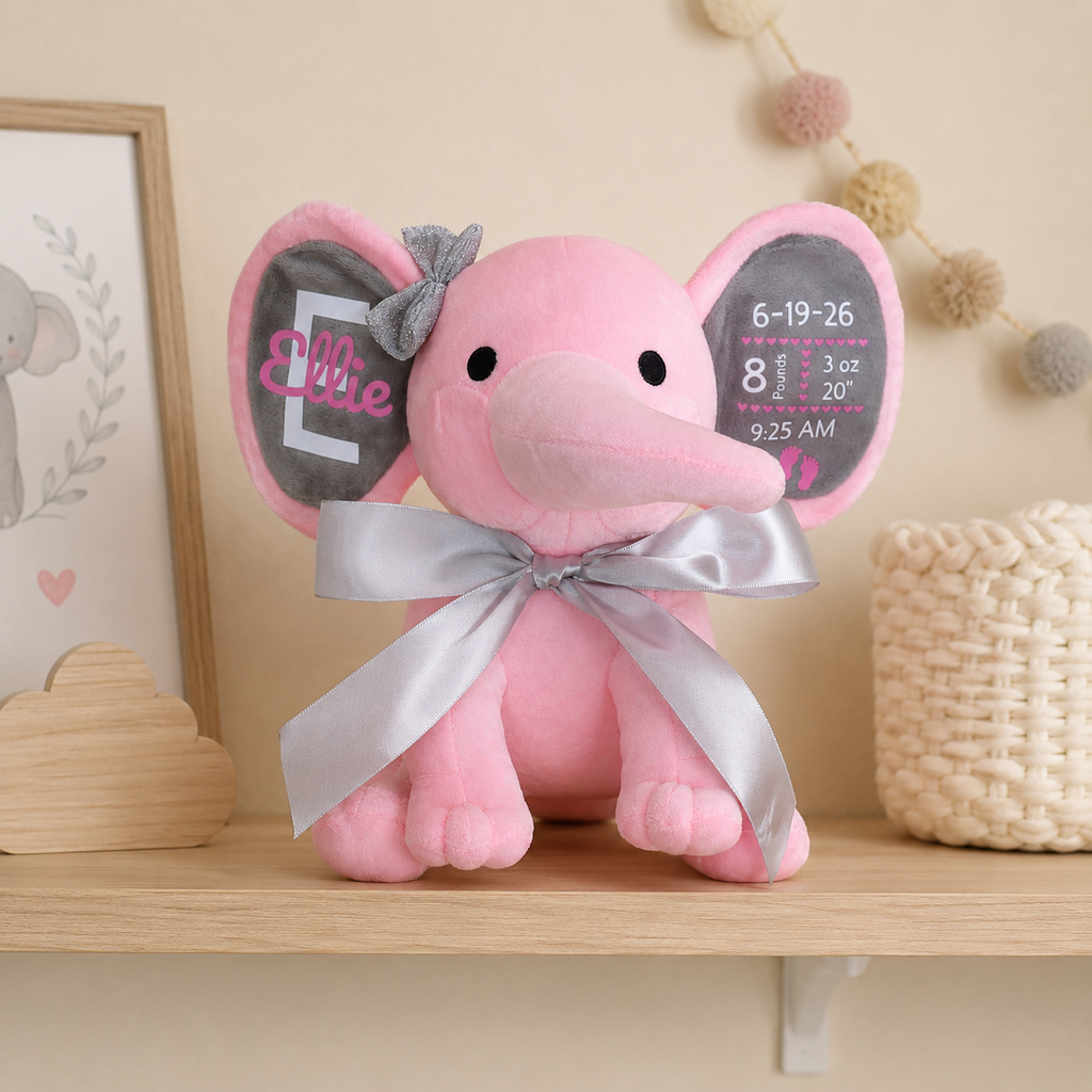 Personalized Birth Stats Elephant