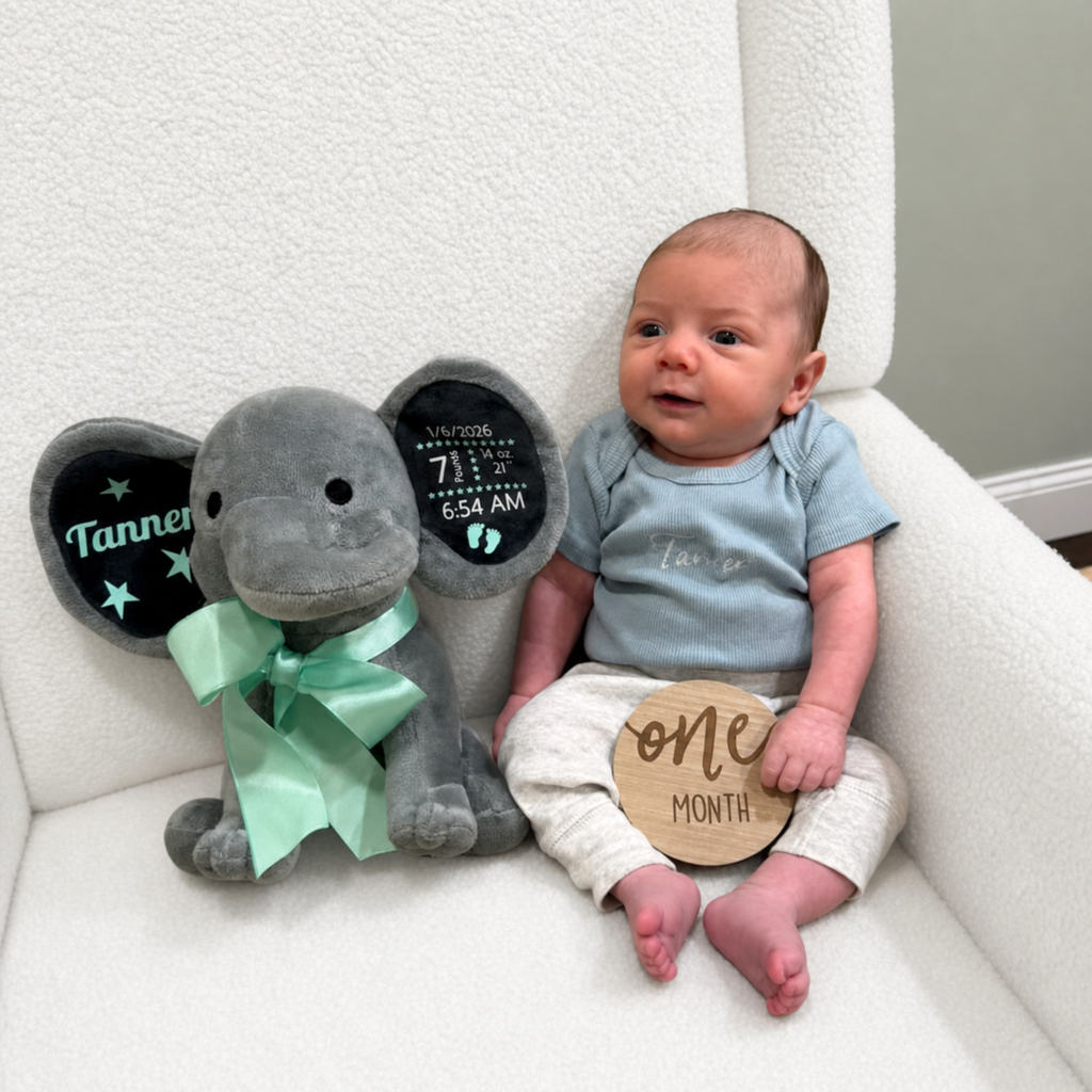 Personalized Birth Stats Elephant