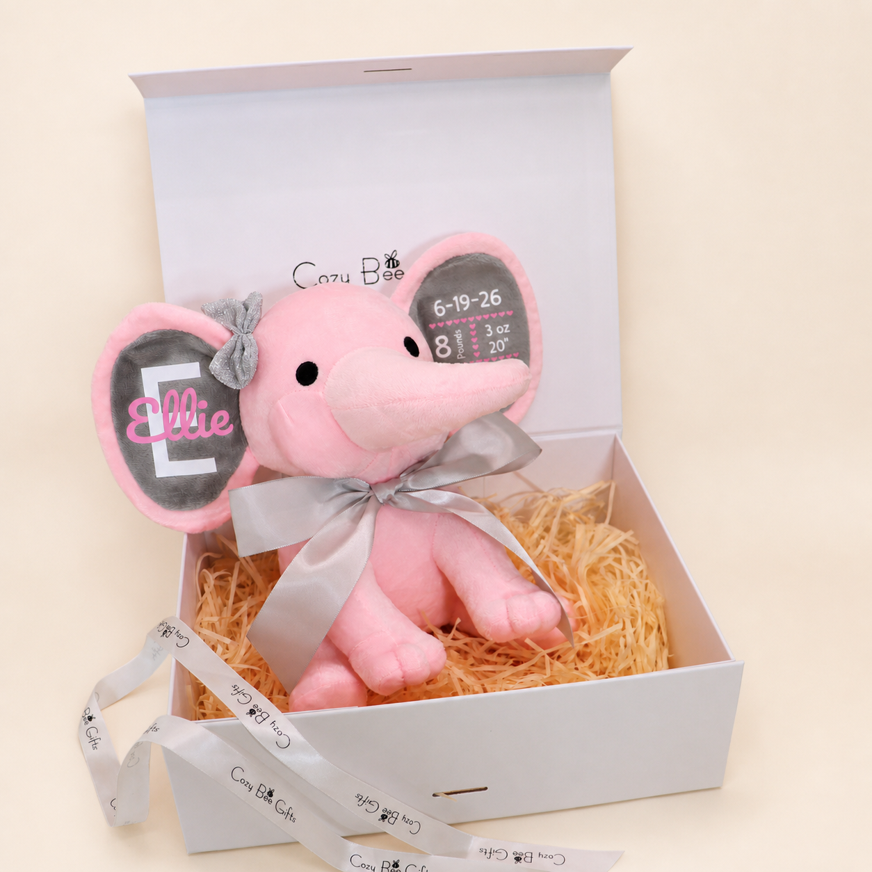 Personalized Birth Stats Elephant