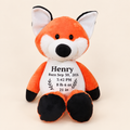 Personalized Birth Stats Fox Plush
