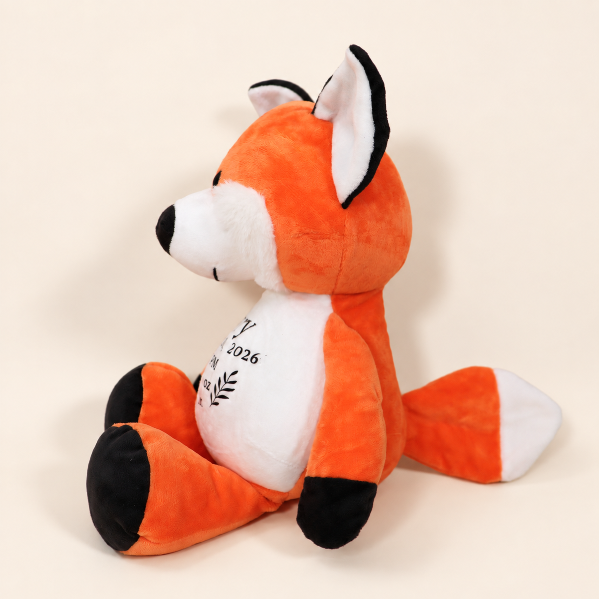 Personalized Birth Stats Fox Plush