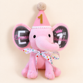 Personalized 1st Birthday Plush Elephant