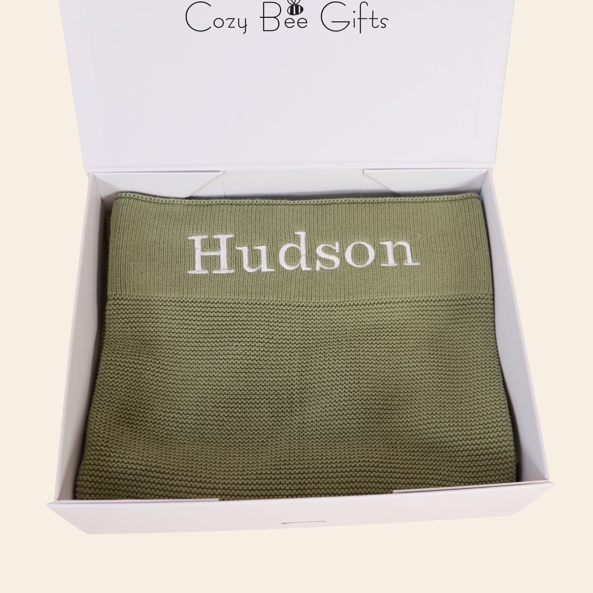 Knitted Personalised Baby Blanket