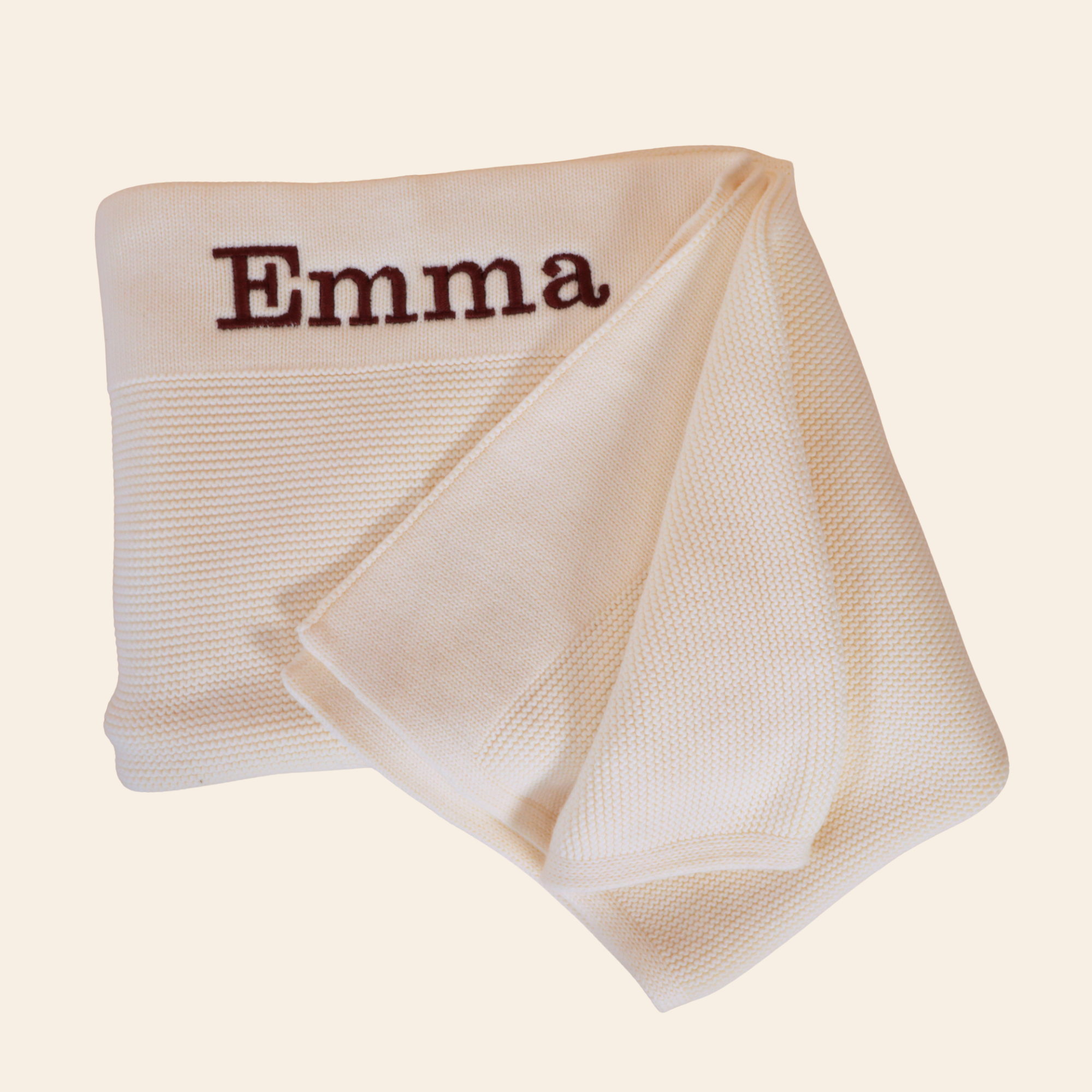 Knitted Personalised Baby Blanket