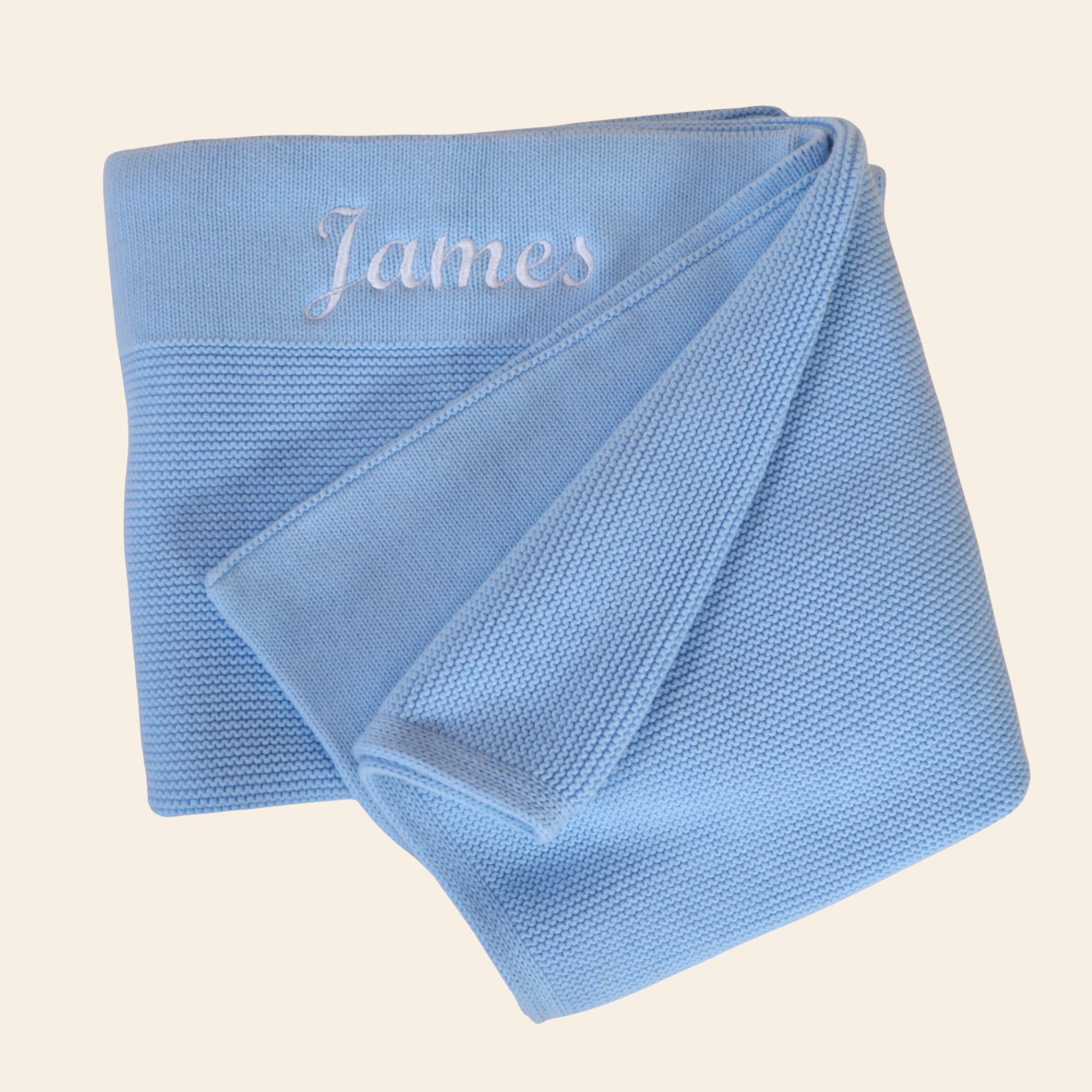 Knitted Personalised Baby Blanket