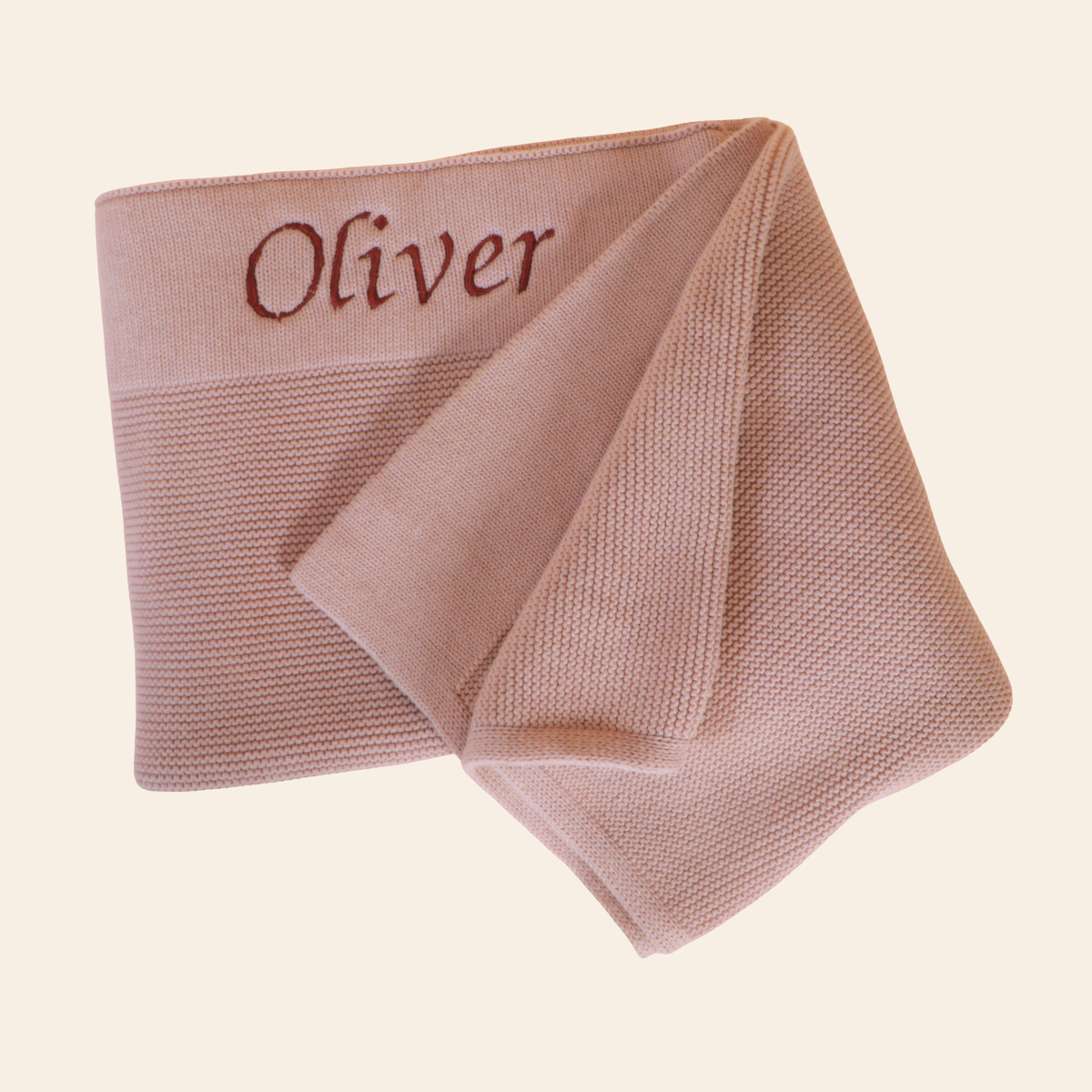 Knitted Personalised Baby Blanket