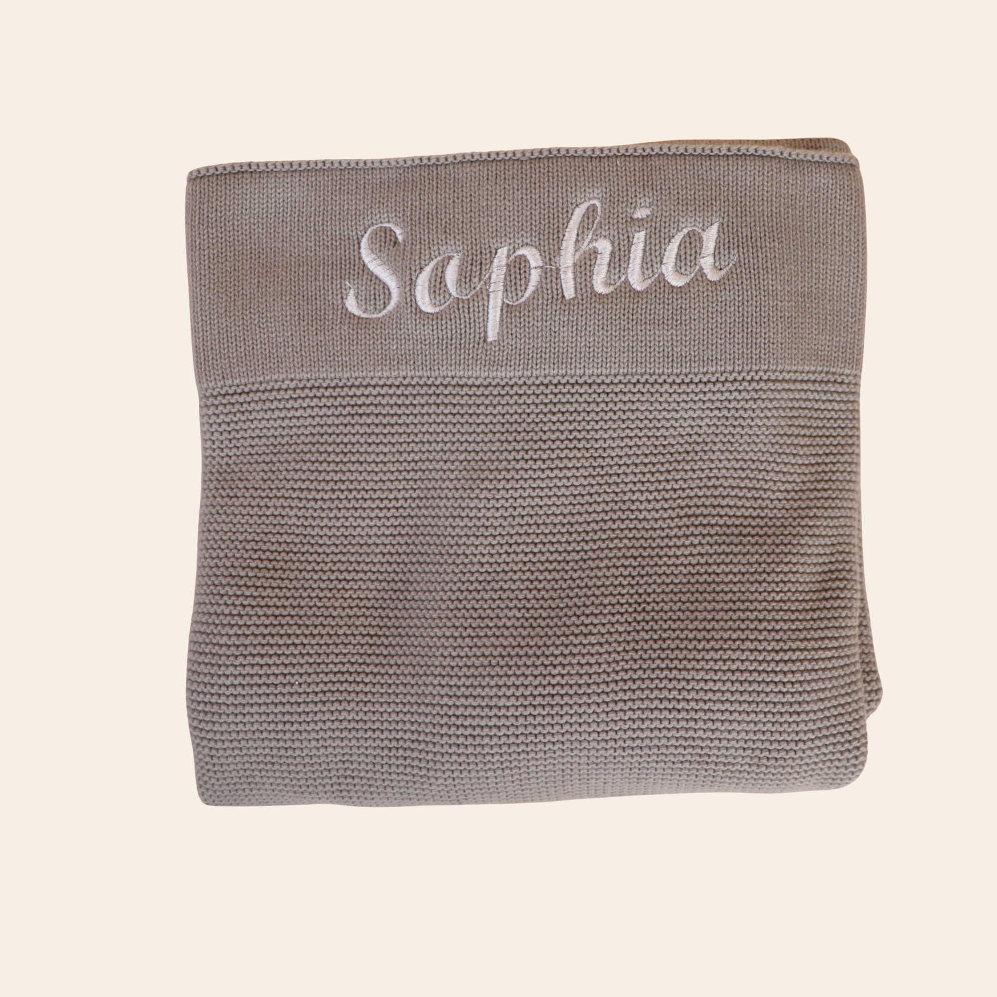 Knitted Personalised Baby Blanket