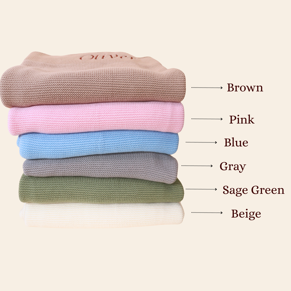 Knitted Personalised Baby Blanket