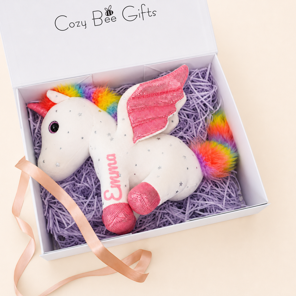 Personalized Rainbow Unicorn Plush
