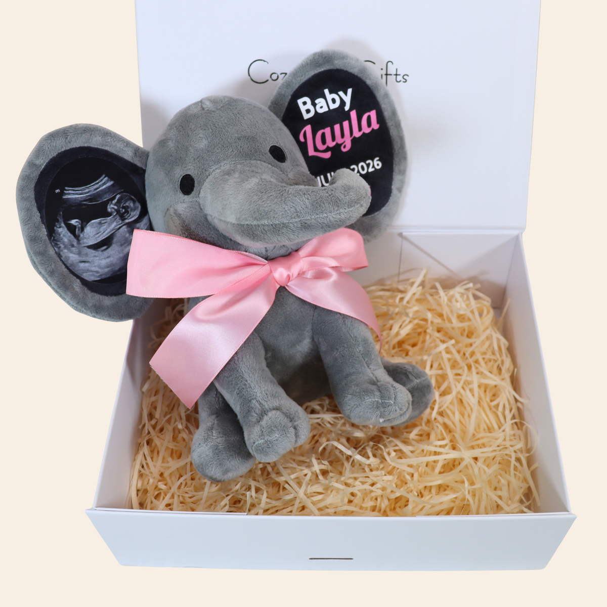 Custom Ultrasound Picture Pregnancy Announcement Gift