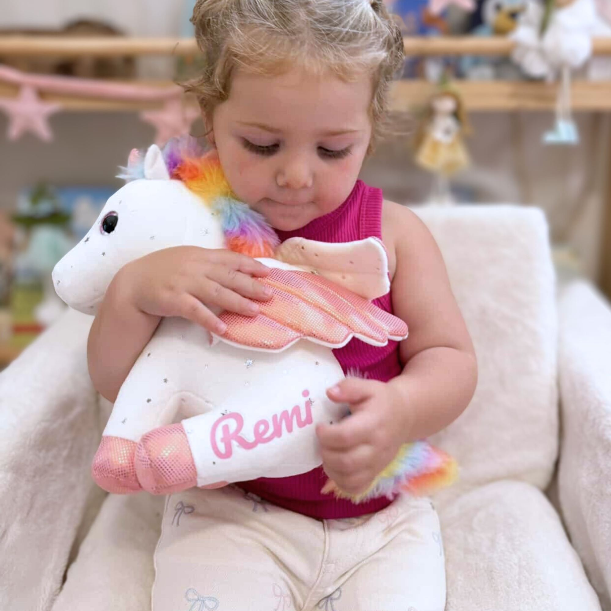 Personalized Rainbow Unicorn Plush