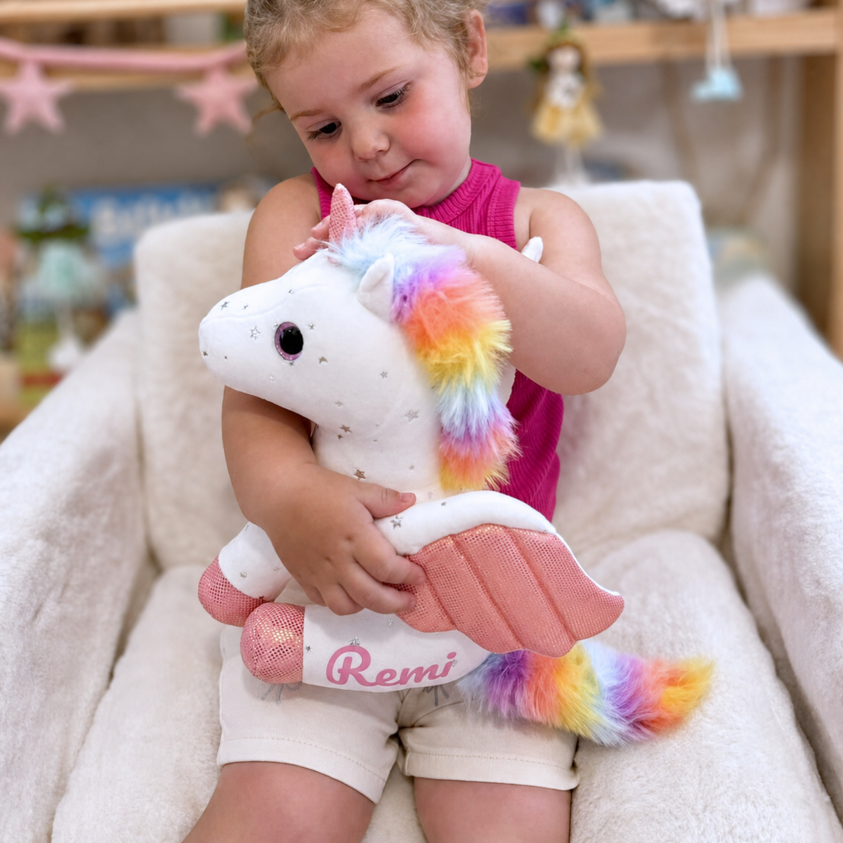 Personalized Rainbow Unicorn Plush